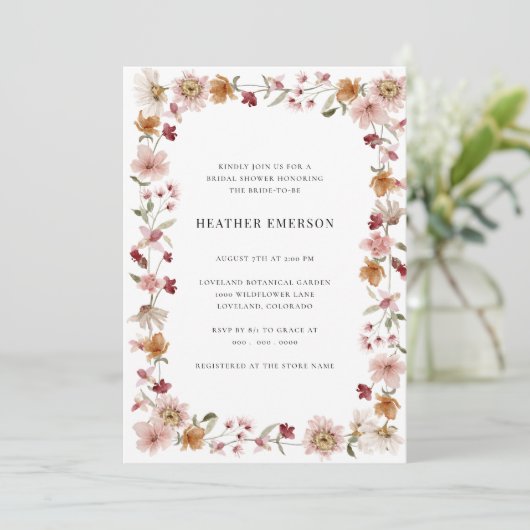 Rustic Boho Vrijgezellenfeest Kaart (Staand voorkant)