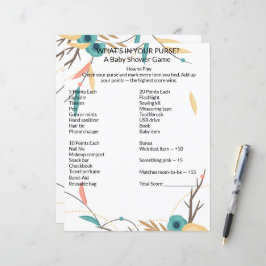 Rustic Boho Wat Zit Er In Jouw Tas Baby Shower Spe