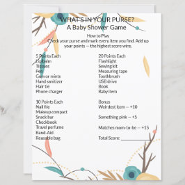 Rustic Boho Wat Zit Er In Jouw Tas Baby Shower Spe