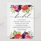 Rustic Boho Waterverf Floral Bridal Luncheon Kaart (Voorkant)