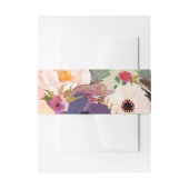 Rustic Boho Waterverf Flowers Wedding Uitnodigingen Wikkel (Voorkant Voorbeeld)