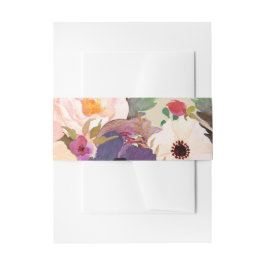 Rustic Boho Waterverf Flowers Wedding Uitnodigingen Wikkel