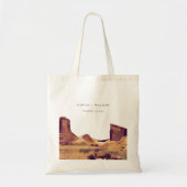 Rustic Boho Waterverf Woestijnlandschap Tote Bag (Voorkant)