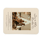 Rustic Boho Wedding Hearts Magneet (Horizontaal)