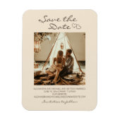 Rustic Boho Wedding Hearts Magneet (Verticaal)