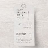 Rustic Boho Wedding ID1109 All In One Uitnodiging (Binnen)