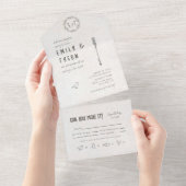 Rustic Boho Wedding ID1109 All In One Uitnodiging (Afscheurbaar)