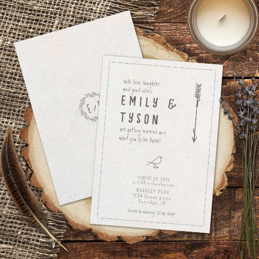 Rustic Boho Wedding ID1109 Kaart