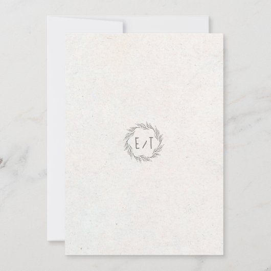 Rustic Boho Wedding ID1109 Kaart (Achterkant)