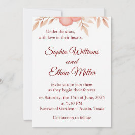 Rustic Boho Wedding Invitation Kaart