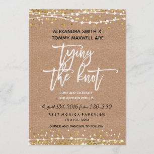 Rustic Boho Wedding Invitation Kaart