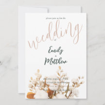 Rustic Boho Wedding Invitation