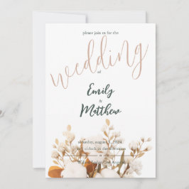 Rustic Boho Wedding Invitation Kaart