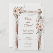 Rustic Boho Wedding Invitation Kaart (Voorkant)