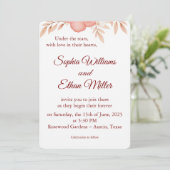 Rustic Boho Wedding Invitation Kaart (Staand voorkant)