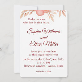 Rustic Boho Wedding Invitation Kaart