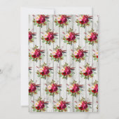 Rustic Boho Wedding Invitation met hertengeweien Kaart (Achterkant)