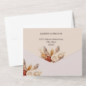 Rustic Boho Wedding Kaart (Achterkant)