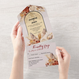 Rustic Boho Wedding Kaart