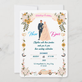 Rustic Boho Wedding Nodig Sjabloon uit Kaart