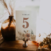 Rustic Boho Wedding Table Number Kaart