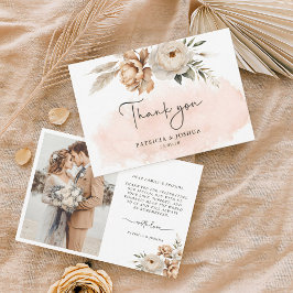 Rustic Boho Wedding Thank You Card Bedankkaart