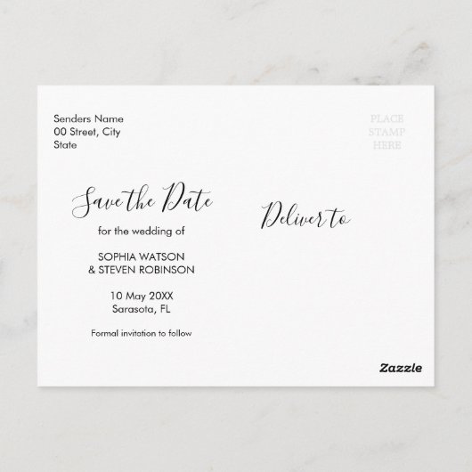 Rustic Boho Wedding with Neutral and Golden Floral Briefkaart (Achterkant)