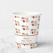 Rustic Boho Westerne Cowboy Kleding Baby shower Papieren Bekers (Achterkant)