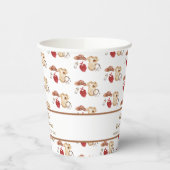 Rustic Boho Westerne Cowboy Kleding Baby shower Papieren Bekers (Links)