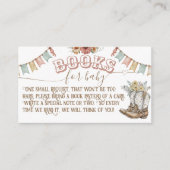 Rustic Boho Wild West Baby Girl Showboeken Informatiekaartje (Voorkant)