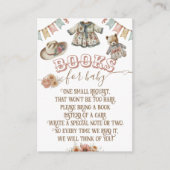 Rustic Boho Wild West Baby Girl Showboeken Informatiekaartje (Voorkant)