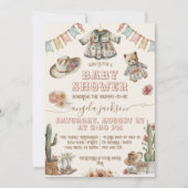 Rustic Boho Wild West Baby Girl Shower Kaart (Voorkant)
