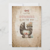 Rustic Boho Wild West Baby Girl Shower Kaart (Achterkant)