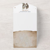 Rustic Boho Wild West Boy Baby shower All In One Uitnodiging (Buitenkant)