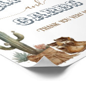 Rustic Boho Wild West Boy Baby shower cadeautjes o Poster (Hoek)