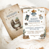 Rustic Boho Wild West Boy Baby shower Kaart