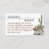 Rustic Boho Wild West Boy Shower-boeken voor baby Informatiekaartje (Voorkant)