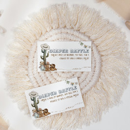 Rustic Boho Wild West Boy Shower diaper raffle Informatiekaartje