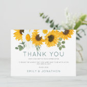 Rustic Boho Wildbloemen Zonnebloemen Foto bedankt (Staand voorkant)