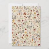 Rustic Boho Wildflower Baby shower Kaart (Achterkant)