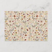 Rustic Boho Wildflower Garden Wedding Details Informatiekaartje (Achterkant)