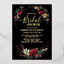 Rustic Boho Wildflower Modern Black Vrijgezellenfe