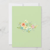 Rustic Boho Wildflower Wedding Kaart (Achterkant)