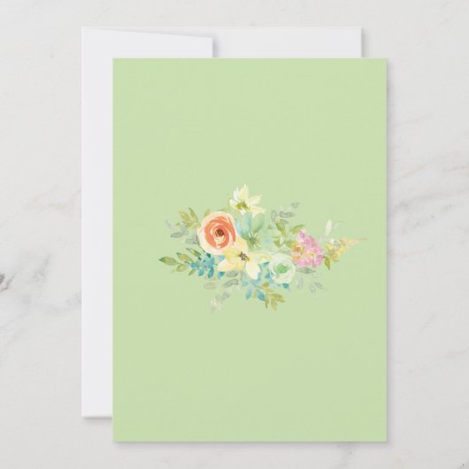 Rustic Boho Wildflower Wedding Kaart (Achterkant)