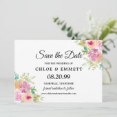 Rustic Boho Wildflower Wedding Save the Date (Staand voorkant)