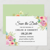 Rustic Boho Wildflower Wedding Save the Date (Voorkant / Achterkant)