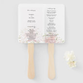 Rustic Boho Wildflowers Waterverf Programma Handwaaier (Voorkant en achterkant)