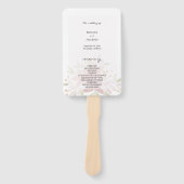 Rustic Boho Wildflowers Waterverf Programma Handwaaier (Voorkant)