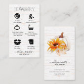 Rustic Boho Wood Waterverf Sunflower Jewelry Care Visitekaartje (Voorkant / Achterkant)