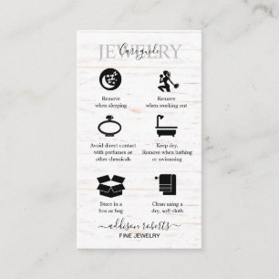 Rustic Boho Wood Waterverf Sunflower Jewelry Care Visitekaartje